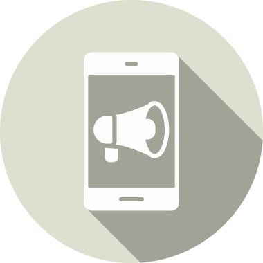 Duyuru Kabartma Çemberi Vektör Simgesi Tasarımı