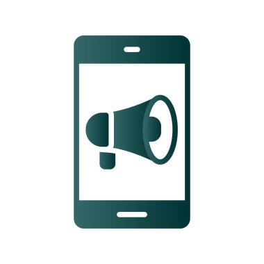 Duyuru Kabartması Gradyan Vektör Simgesi Tasarımı