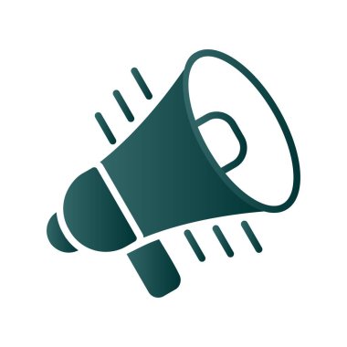 Megafon Gradyan Vektör Simgesi Tasarımı