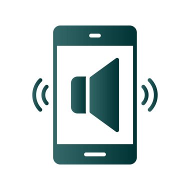 Ses Kabartması Gradyan Vektör Simgesi Tasarımı