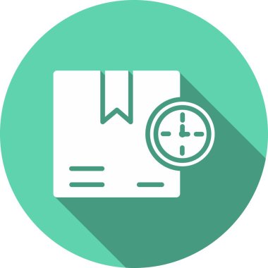 Saat Kabartma Çemberi Vektör Simgesi Tasarımı