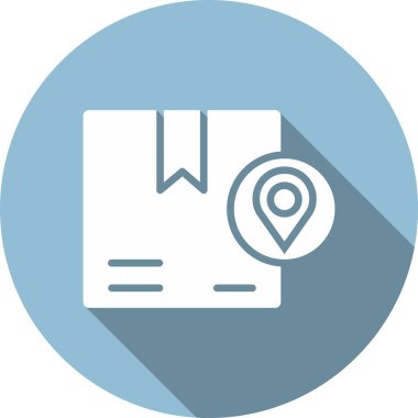 Konum Glyph Çember Vektör Simgesi Tasarımı