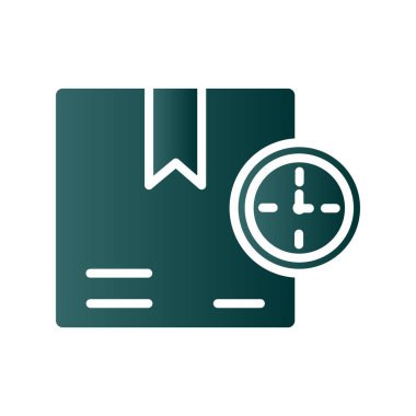 Saat Kabartması Gradyan Vektör Simgesi Tasarımı