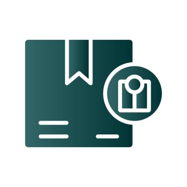 Wight Glyph Gradyan Vektör Simgesi Tasarımı