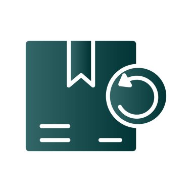 Glyph Gradyan Vektör Simgesi Tasarımı 'nı Geri Ver