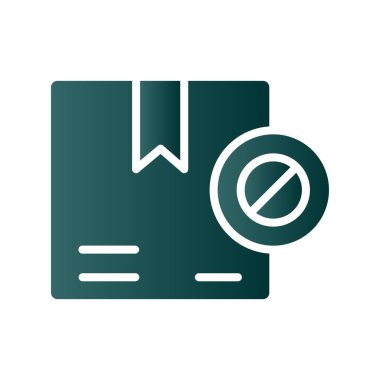 Yasaklanmış Glyph Gradyan Vektör Simgesi Tasarımı