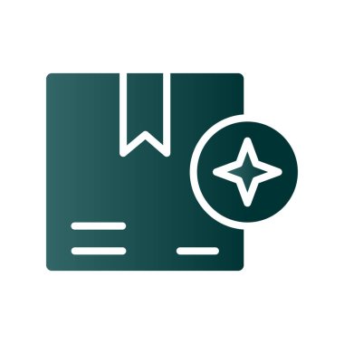 Yıldız Kabartması Gradyan Vektör Simgesi Tasarımı