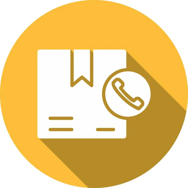 Telefon Glyph Circle Vector Icon Desig — Stockvektor