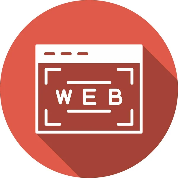 Sitio Web Glyph Circle Vector Icon Desig — Vector de stock