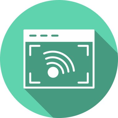  wifi Glyph Çember Vektör Simgesi Tasarımı