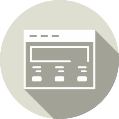 Web Sitesi Kabartma Çemberi Vektör Simgesi Tasarımı