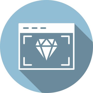 Çevrimiçi Pazarlama Kabartma Çemberi Vektör Simgesi Tasarımı