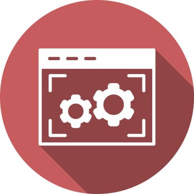 Web Ayarlama Kabartma Çemberi Vektör Simgesi Tasarımı