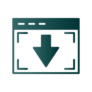 Glyph Gradyan Vektör Simgesi Tasarımı İndir