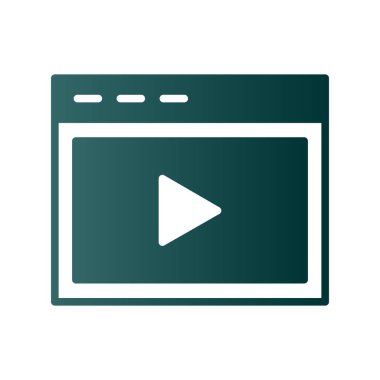 Çevrimiçi Öğrenme Kabartması Gradyan Vektör Simgesi Tasarımı