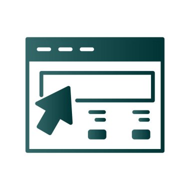 Web Sitesi Gradyan Vektör Simgesi Tasarımı