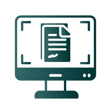 Çevrimiçi Glyph Gradyan Vektör Simgesi Tasarımı