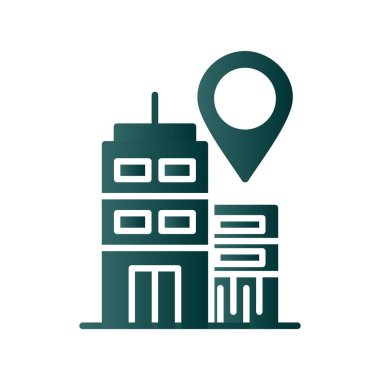  Konum Glyph Gradyan Vektör Simgesi Tasarımı