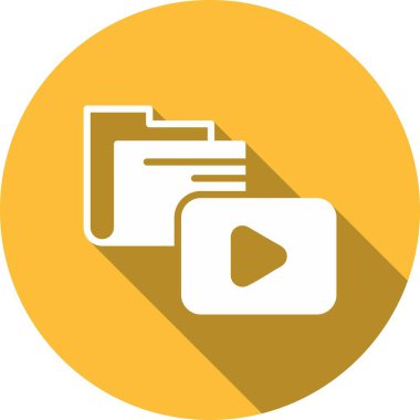 Dizin Dosyası Glyph Çember Vektör Simgesi Tasarımı