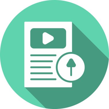 Dosya Kabartma Çemberi Vektör Simgesi Tasarımı Yükle