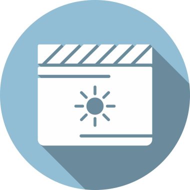 Video Parlaklığı Kabartma Çemberi Vektör Simgesi Tasarımı