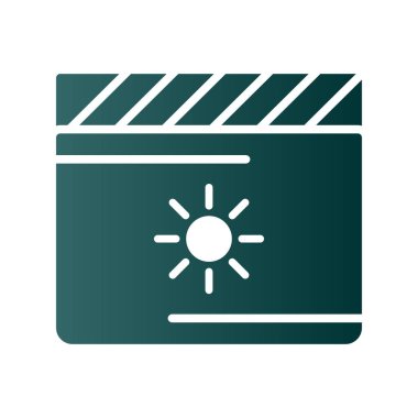 Görüntü Parlaklığı Gradyan Vektör Simgesi Tasarımı