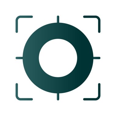 Kabartma Gradyan Vektör Simgesi Tasarımı Odakla