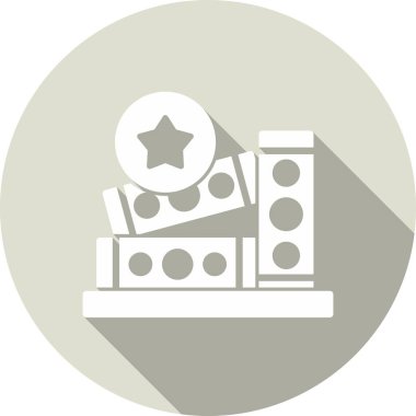 Favori Glyph Çember Vektör Simgesi Tasarımı