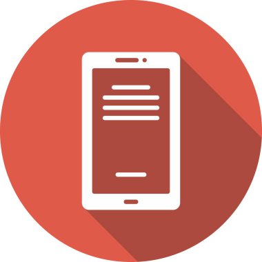 Ebook Glyph Çember Vektör Simgesi Tasarımı