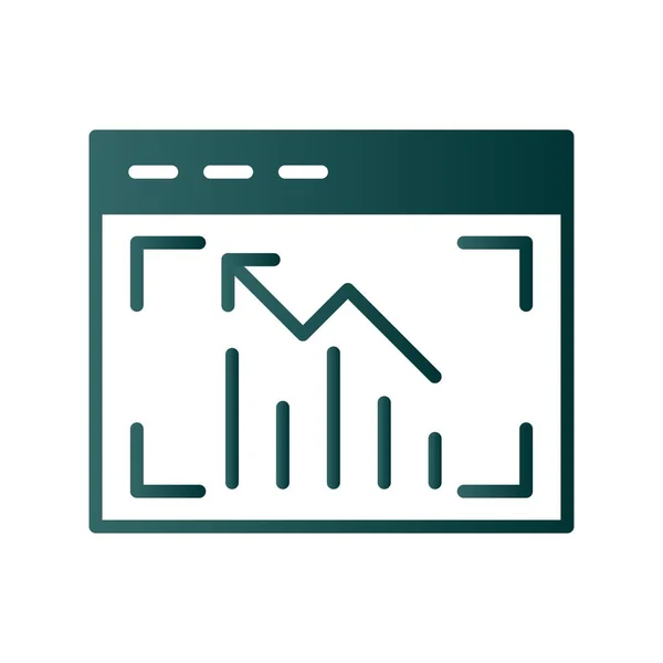 Presentación Web Glyph Gradient Vector Icon Desig — Archivo Imágenes Vectoriales