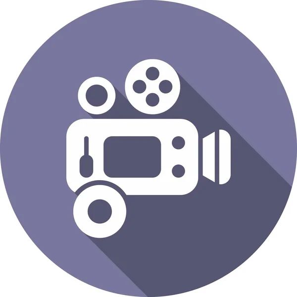 Videoaufzeichnung Glyph Circle Vector Icon Desig — Stockvektor