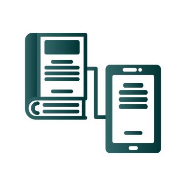 Dijital Glyph Gradyan Vektör Simgesi Tasarımı