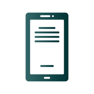 Ebook Glyph Gradyan Vektör Simgesi Tasarımı