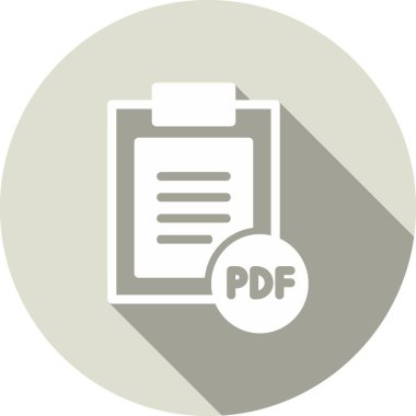 Pdf dosyası Glyph Çember Vektör Simgesi Tasarımı