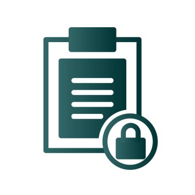 Glyph Gradyan Vektör Simgesi Tasarımı Kilitle