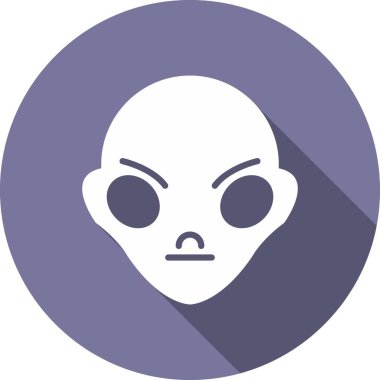 Uzaylı Kabartma Çemberi Vektör Simgesi Tasarımı