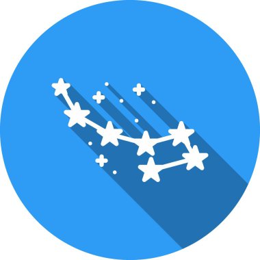 Takımyıldızı Glyph Çember Vektör Simgesi Tasarımı