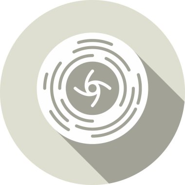 Kara Delik Kabartma Çemberi Vektör Simgesi Tasarımı