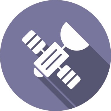 Uydu Kabartma Çemberi Vektör Simgesi Tasarımı