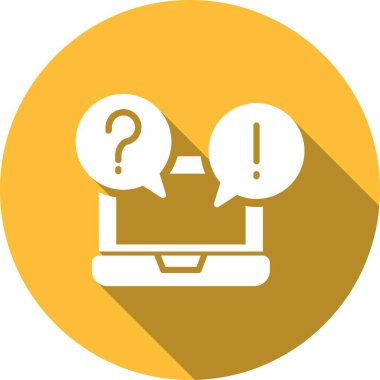 İleti Kabartma Çemberi Vektör Simgesi Tasarımı