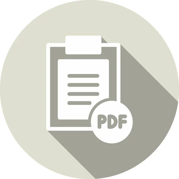 Pdf Datei Glyph Circle Vector Icon Design — Stockvektor