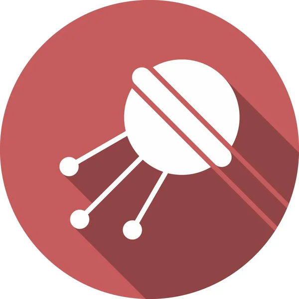 Sputnik Kabartma Çemberi Vektör Simgesi Tasarımı