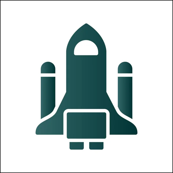 Shuttle Glyph Gradient Vector Icon Desig — Stock vektor