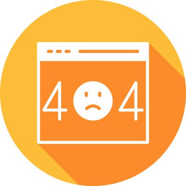 Web Hatası Kabartma Çemberi Vektör Simgesi Tasarımı