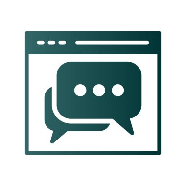 Web Sohbeti Gradyan Vektör Simgesi Tasarımı