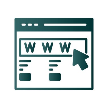 Web Sitesi Gradyan Vektör Simgesi Tasarımı