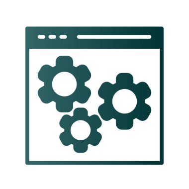 Vites Glyph Gradyan Vektör Simgesi Tasarımı