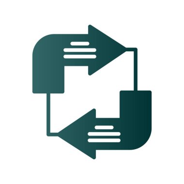 Diyagram Grafik Gradyan Vektör Simgesi Tasarımı