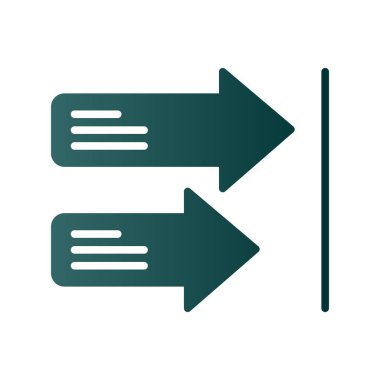 Sağ Oklar Gradyan Vektör Simgesi Tasarımı