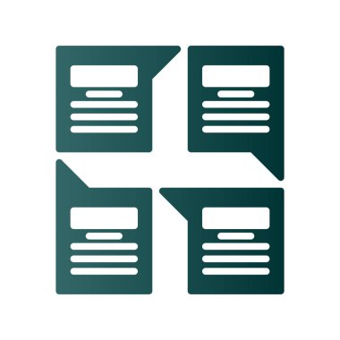 Gelen Kutusu Glyph Gradyan Vektör Simgesi Tasarımı